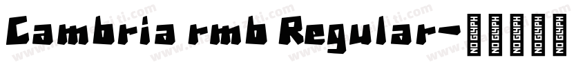 Cambria rmb Regular字体转换